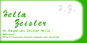 hella zeisler business card